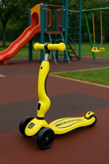 Тротинетка 2в1 със седалка scooter със светещи гуми