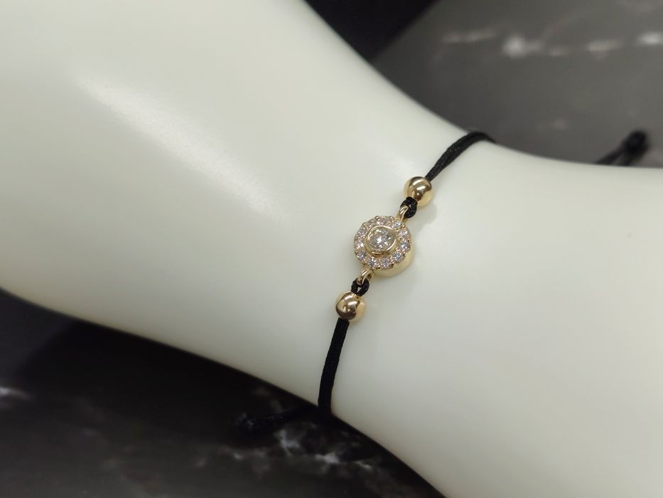 Гривна от 14К жълто злато с лабораторни диаманти – 0.27ct, D/E VS