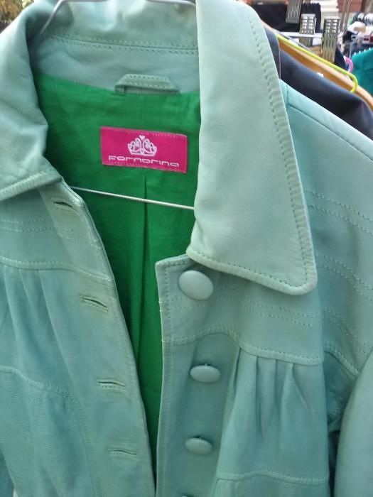 НАМАЛЕНО-Яке Fornarina- ест.кожа, цвят мента