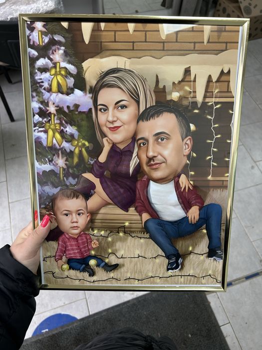 Карикатура с рамка подарък!