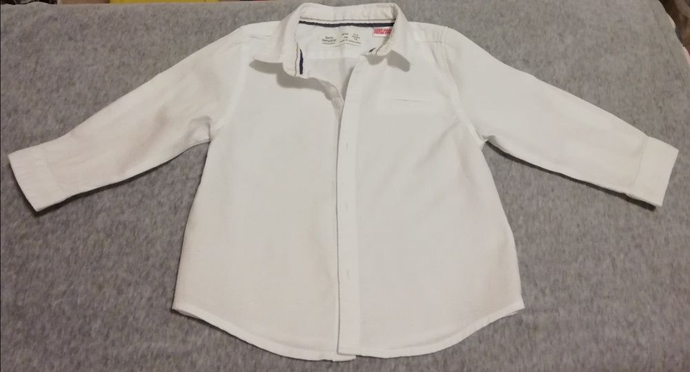 Vand camasi albe Zara Baby, bumbac, marimile 74 cm și 86 cm