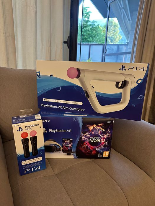 PlayStation VR PS4 Complete Bundle + Move Controllers + Aim Controller
