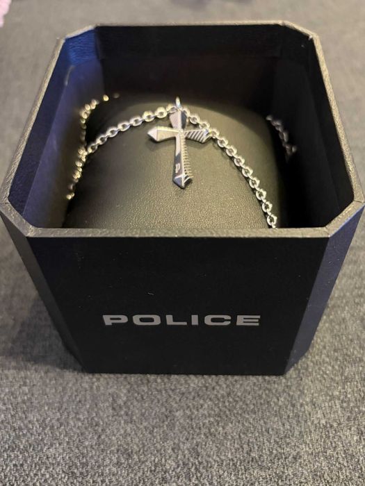 Lanț Police din oțel inoxidabil cu pandantiv cruce