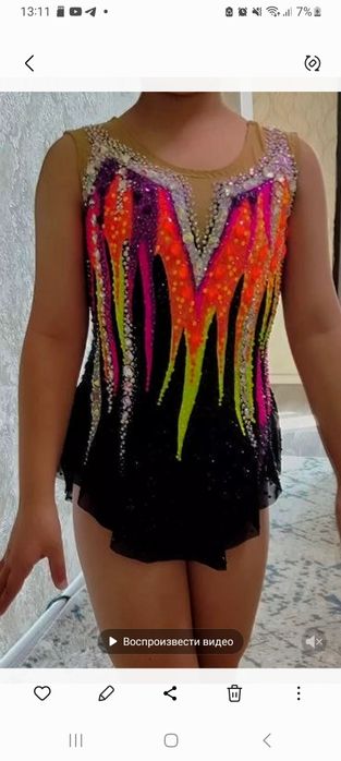 Новый купальник для художественной гимнастики. На рост 135'145см.