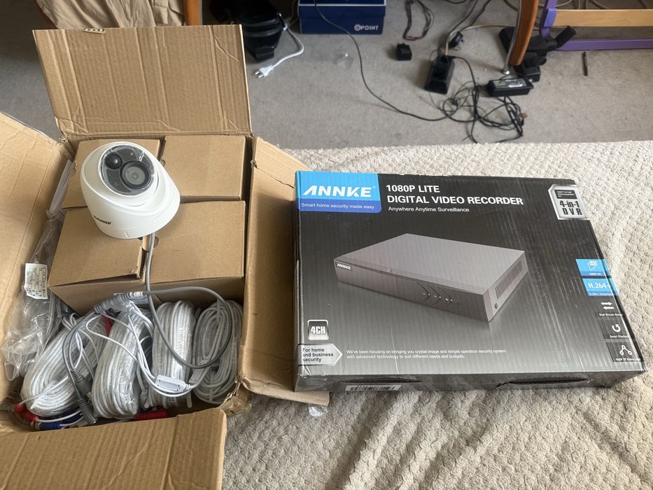 Камери на анкер 4бр+dvr