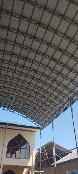 Темир профиллардан навес том ясаб берамиз