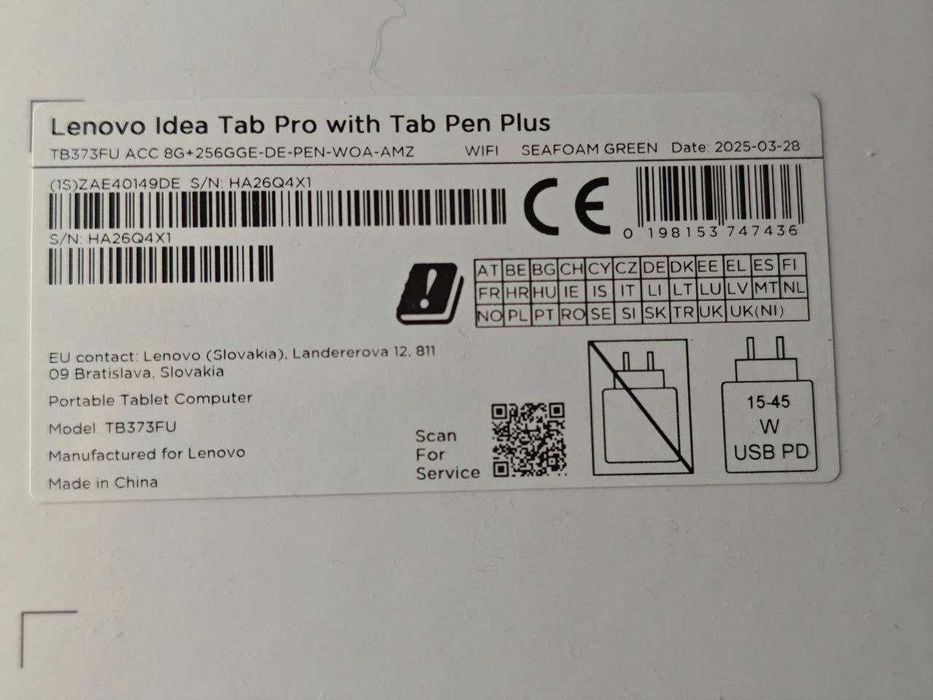 Tableta Lenovo Idea Tab Pro 12.7" cu Pen Plus inclus