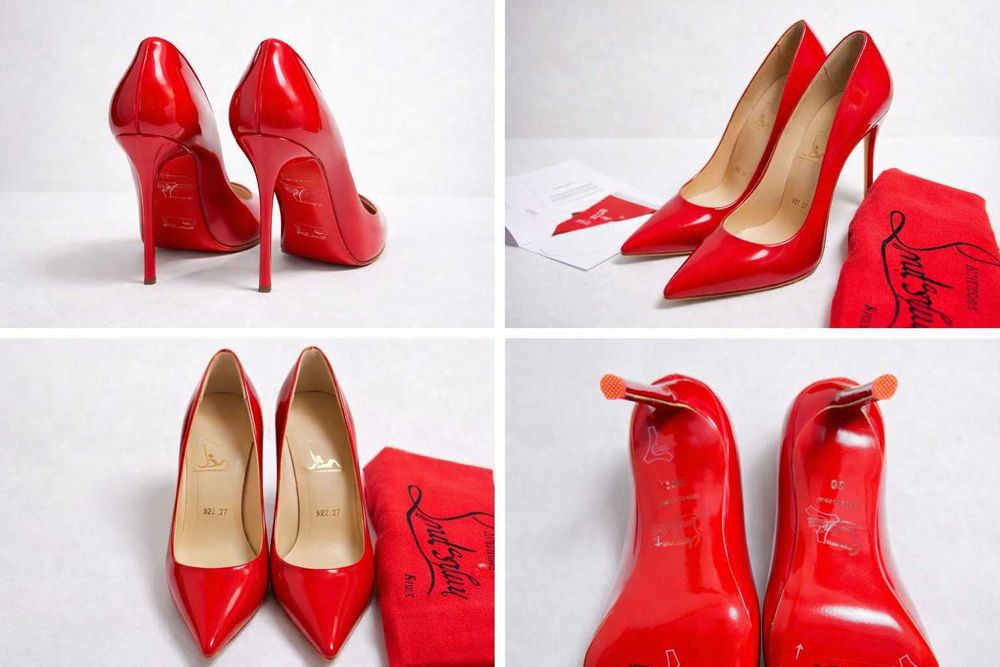 Pantofi CHRISTIAN LOUBOUTIN – Roșii, Lăcuiți, Piele 100%, Premium