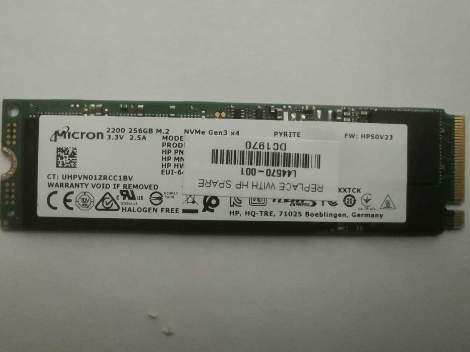 vand SSD MICRON 256Gb M2 nvme