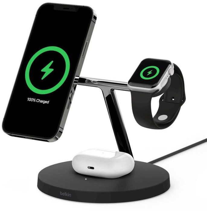 Беспроводная зарядная станция Belkin MagSafe 3in1 Wireless Charger