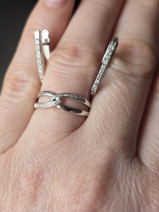 Комплект золото 585 пробы с бриллиантами