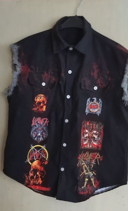 Риза без ръкави с уникален принт на SLAYER
