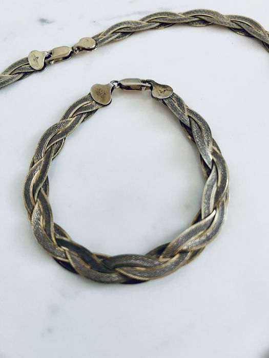 Seturi lant si bratara argint placat cu aur