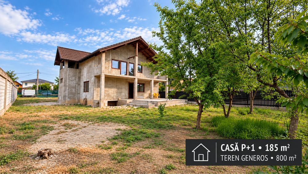 Casă P+1 Pitesti Mărăcineni – 185 mp, teren 800 mp, terasă 36 mp, la 5 min de Mall Vivo