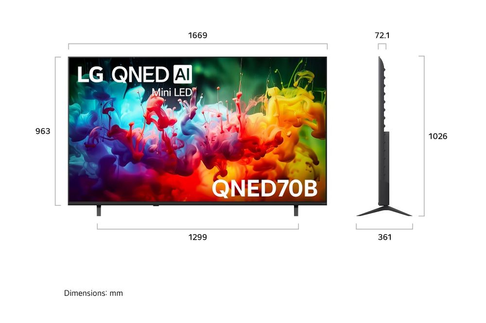 Телевизор LG 75QNED70B6A 75" (2026) Индонезия 2 goda garantiya