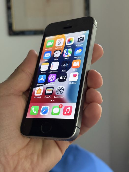 iPhone 5SE Space Grey Neverlock 32GB Amprenta OK 84% Baterie-Cablu-OK