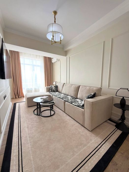 Сдам евро 3-ком 5/9 В ЖК NRG Мирзо-улугбек Сайрам Новая меб+техника