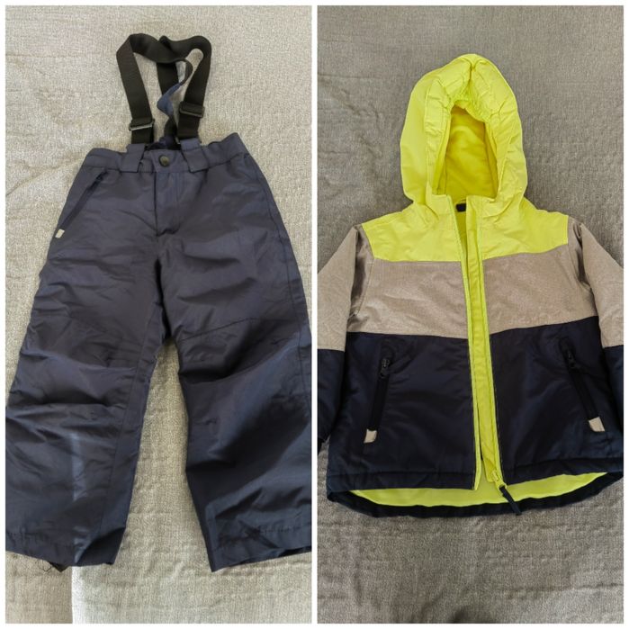 Детски ски екип (панталон + яке) 98-104см 2-4 години КАТО НОВ!!