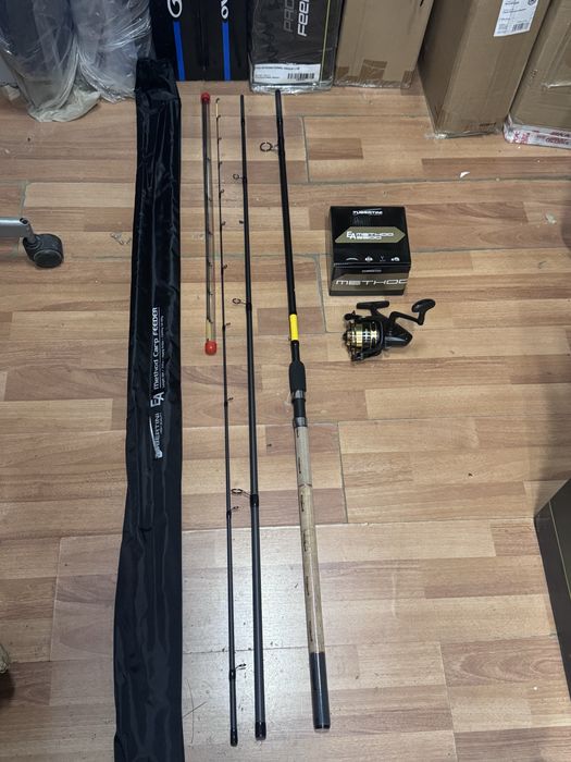 Set Feeder TUBERTINI - Lanseta EA Method Carp Feeder 3.9m + Mulineta EA Method 6500