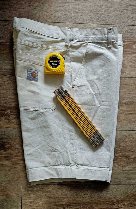 Pantaloni scurți Carhartt WIP Wesley Short – Mărimea 32 albi crem