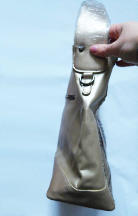 Geanta de dama Kevin Jeans aurie supradimensionata