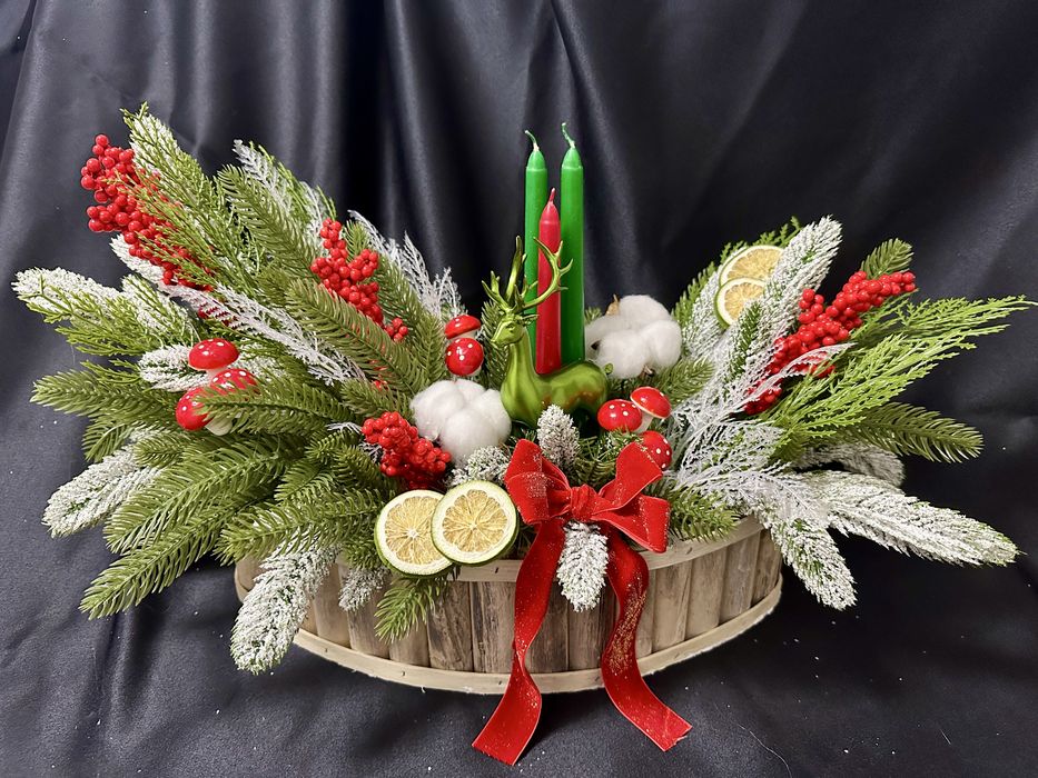 Aranjament masa de craciun cadou nasi familie