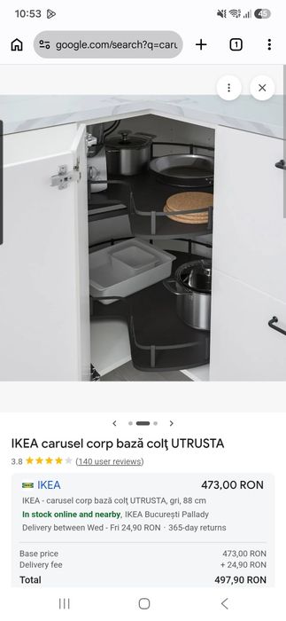 Carusel coltar bucatarie ikea