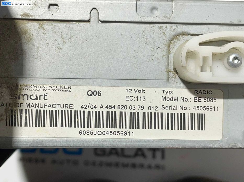 Unitate Radio CD Player NU Citeste CD-ul Smart Forfour W454 2004 - 2006 Cod A4548200379 [L2711]