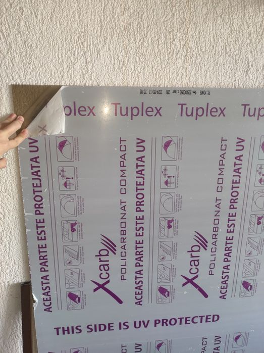 Tabla Tuplex polycarbonate transparenta solid sheet 2XUV