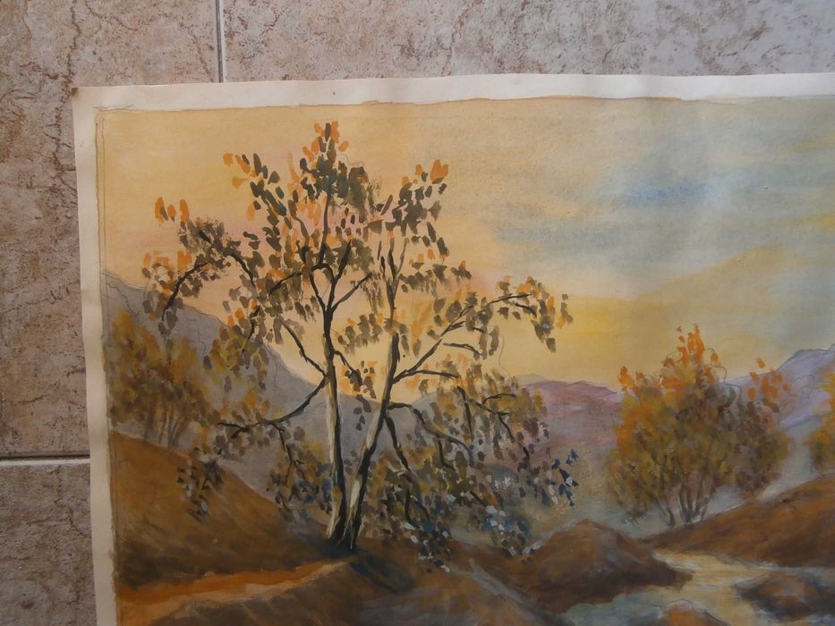 Стара картина темпера, гваш