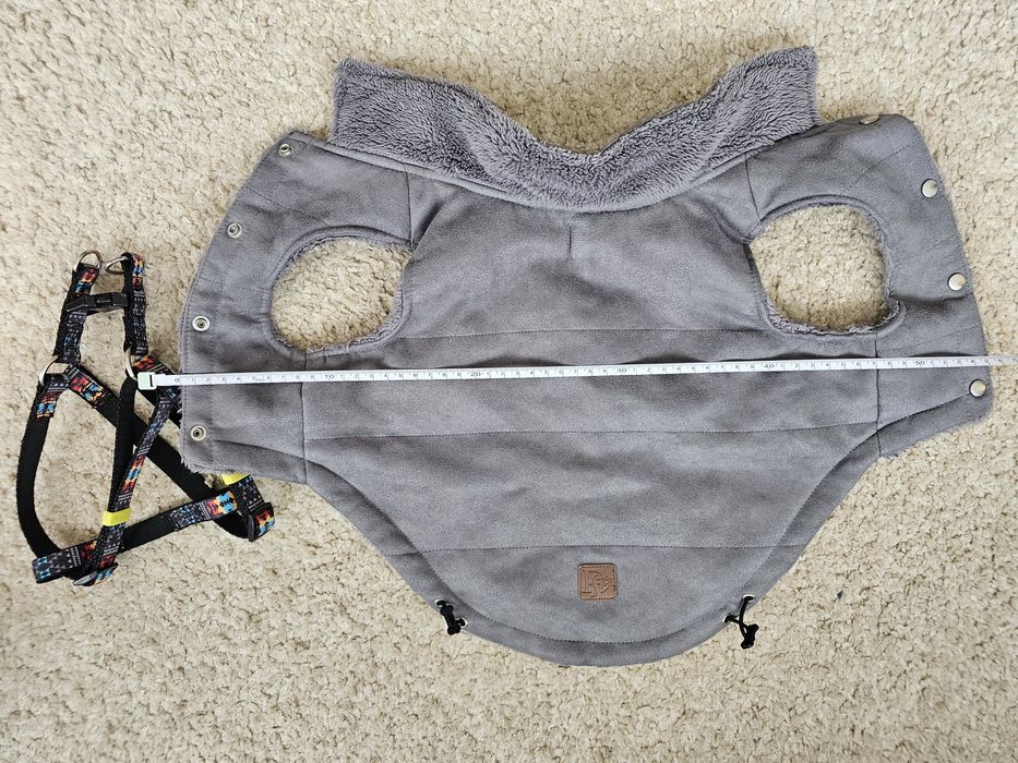 Lesa Flexi 2 caini (dubla) Flexi 5 m, haina si ham caine talie mica