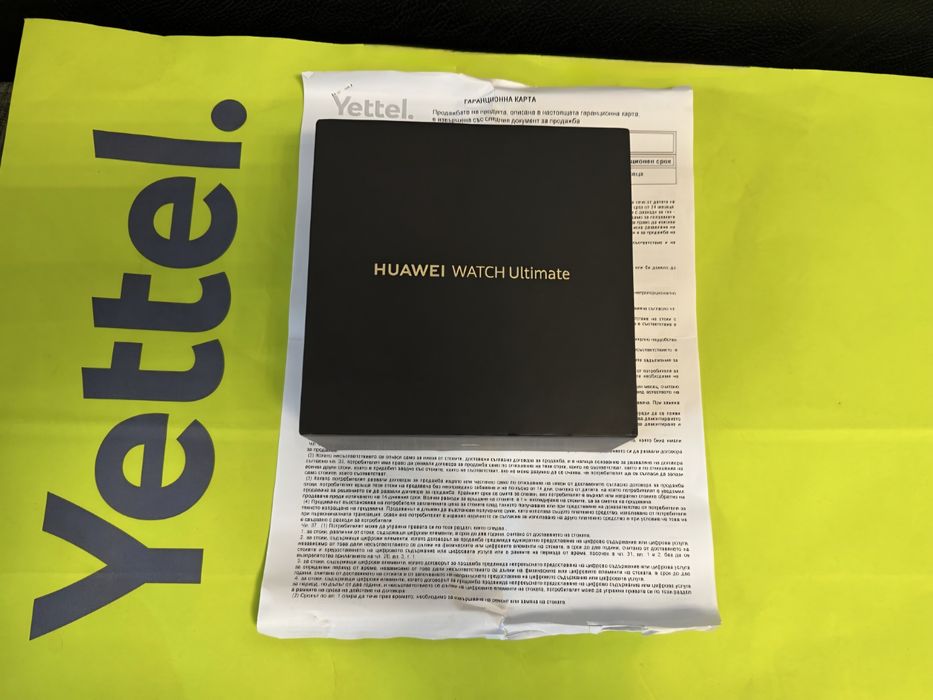 КАТО НОВ 49mm Huawei Watch Ultimate Гаранция Yettel 2027 г. Blue