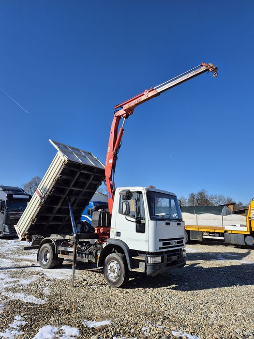 Iveco eurocargo basculabil cu macara