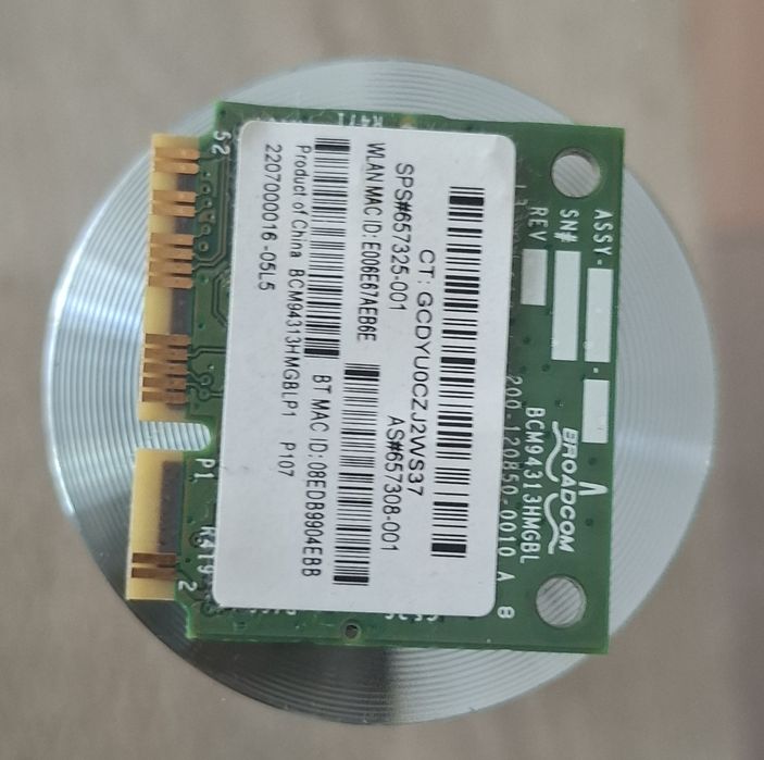 Wireless Broadcom BCM94313HMGB Wlan 802.11b/g/n Bluetooth 4.0