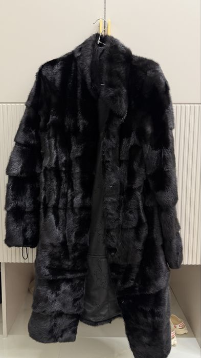 Норковая черная шуба
