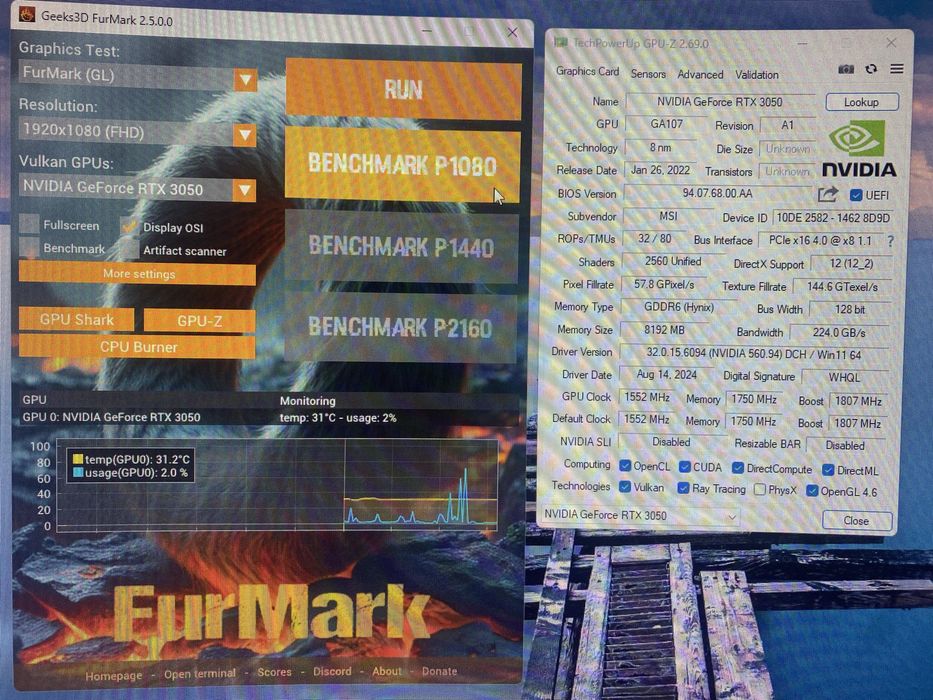 Placa video jocuri GeForce RTX 3050 8Gb