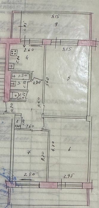 Юнусабад 4 Beyoglu 3/2/4 2 балкона общ 77-78м²