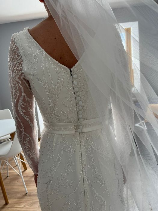 Rochie mireasa 2 in 1 sirena+printesa marimea S