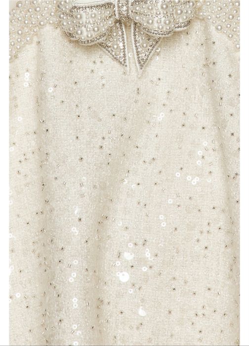 Self-portrait cream boucle mini dress/ рокля