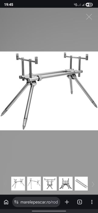 Rod Pod Aluminiu Delphin RPX Stalk Silver, 2 Posturi
