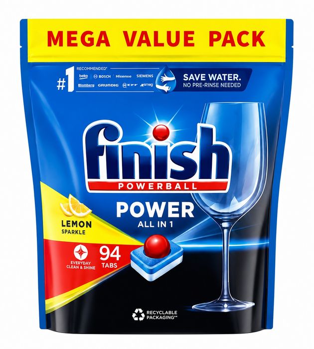 Finish Power All in 1 – таблетки для посудомоечной машины, лимон, 94 ш