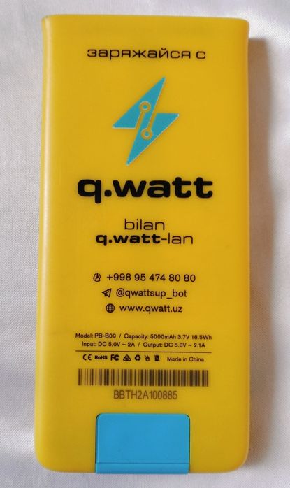 Sotiladi!!! Q.Watt Power Bank 5000 mAh va Ultra Style Smart Watch
