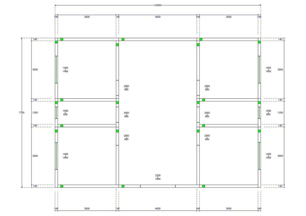 КРЕДИТ - Бунгала, Сглобяеми къщи, Преместваеми къщи 82м2- 10.56 х 7.76