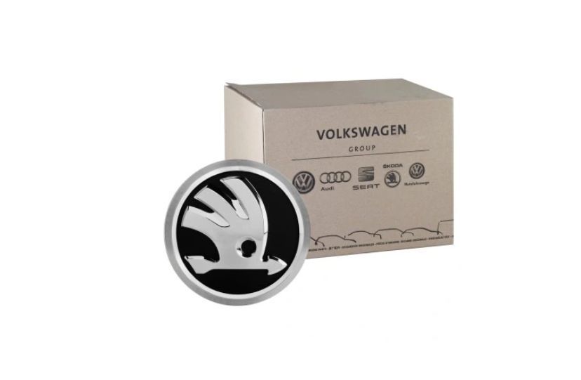 Emblema grila radiator Skoda Fabia, 12.2018; Octavia Iii (5e), 01.2020; Rapid (Nh), 10.20; Superb (3t), 06.202024; Yeti (5l), 09.20, montare fata, OE