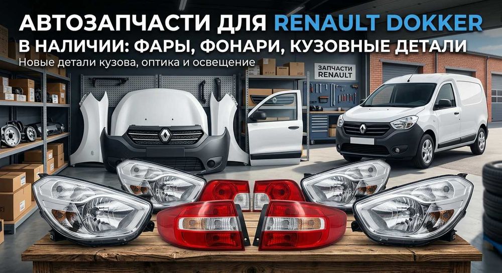 Фара фонари кузовные автозапчасти Renault Dokker