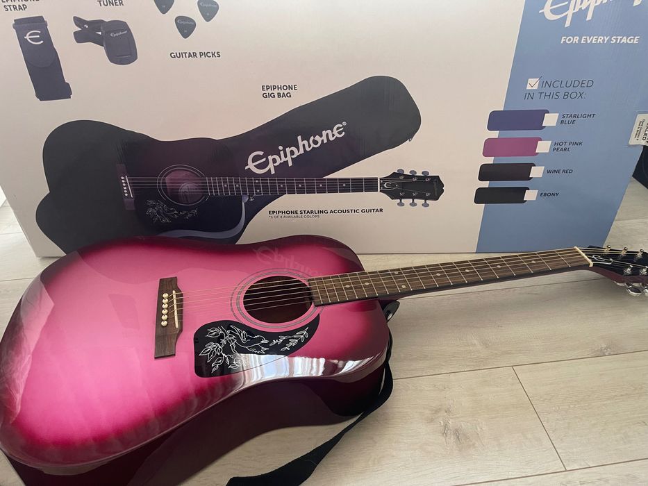 Акустична китара - Epiphone Starling Hot Pink Pearl