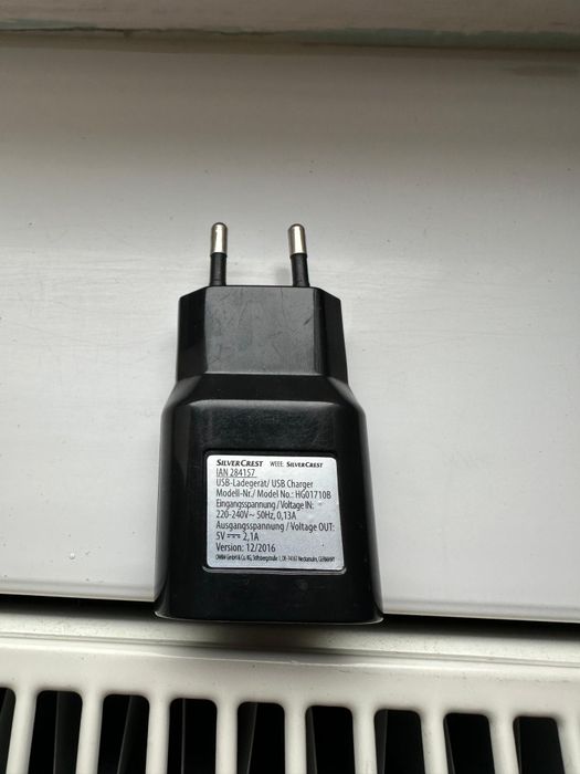 Încărcător adaptor de priză NOU, model SILVERCREST 2.1 A. USB tip-A charger cu încărcarea rapidă, telefon Android Samsung Xioami Motorola Huawei