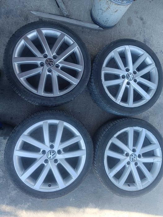 Джанти с гуми 18 цола 5х112 ЕТ51 за  Сеат, Ауди, VW. Шкода