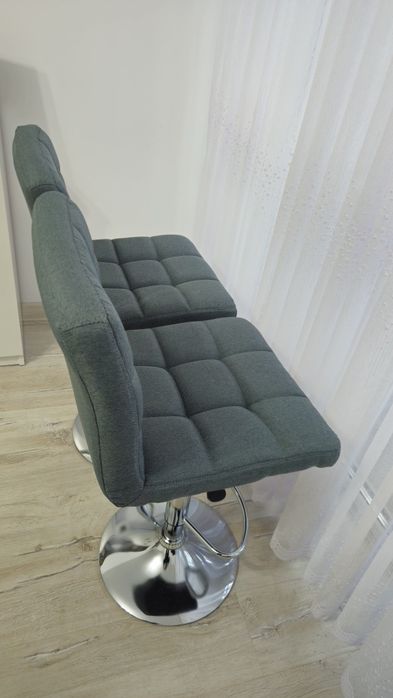 Scaune de bar cromate 3 bucati