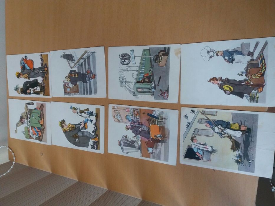 пощенски картички/стари/руски език/серия/колекционерски/ретро/Маршак